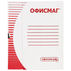 Короб архивный с клапаном А4 (260&times;325 мм), 75 мм, до 700 листов, плотный, микрогофрокартон, БЕЛЫЙ, ОФИСМАГ, 123017