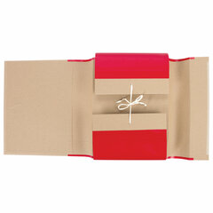 Папка для бумаг архивная А4 (225&times;310 мм), 80 мм, 4 завязки, крафт, корешок &mdash; бумвинил, 123203