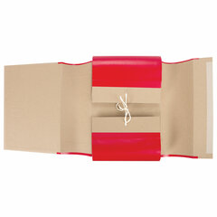 Папка для бумаг архивная А4 (225&times;310 мм), 120 мм, 4 завязки, крафт, корешок &mdash; бумвинил, 123204