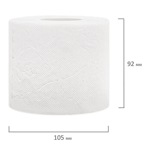 Бумага туалетная бытовая, спайка 4 шт., 2-х слойная (4х17,5 м), VEIRO Classic (Вейро), белая, 5с24