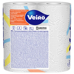Полотенца бумажные бытовые, спайка 2 шт., 2-слойные (2&times;12 м), VEIRO (Вейро), белые, 5п22