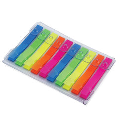 Закладки клейкие неоновые BRAUBERG, 48&times;6 мм, 200 штук (10 цветов х 20 листов), 123227