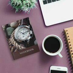 Блокнот МАЛЫЙ ФОРМАТ 110&times;147 мм, А6, 80 л., твердый, клетка, выборочный лак, BRAUBERG, &laquo;Время&raquo;, 123242