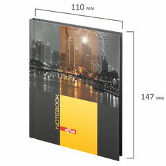 Блокнот МАЛЫЙ ФОРМАТ 110&times;147 мм, А6, 80 л., твердый, клетка, выборочный лак, BRAUBERG, &laquo;Город&raquo;, 123246