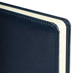 Ежедневник недатированный А5 138&times;213 мм BRAUBERG &laquo;Imperial&raquo; под кожу, 160 л., темно-синий, 123413