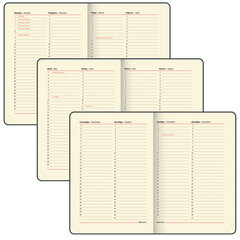 Ежедневник недатированный А5 138&times;213 мм BRAUBERG &laquo;Imperial&raquo; под кожу, 160 л., бордовый, 123415