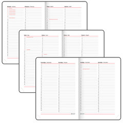 Ежедневник недатированный А5 138&times;213 мм BRAUBERG &laquo;Profile&raquo; балакрон, 136 л., синий, 123426