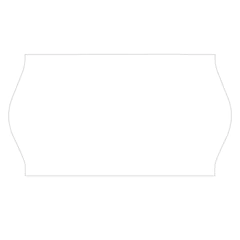 Этикет-лента 22&times;12 мм, волна, белая, комплект 5 рулонов по 800 шт., BRAUBERG, 123572