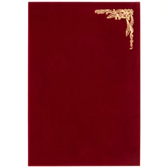 Папка адресная бархат бордовый, &laquo;Виньетка&raquo;, формат А4, STAFF, 124294