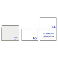 Конверты С5 (162х229 мм) ПРАВОЕ ОКНО, отрывная лента, 80 г/м2, КОМПЛЕКТ 1000 шт.