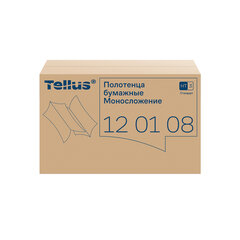 Полотенца бумажные 250 шт., Tellus/<wbr/>TORK (H3) UNIVERSAL, КОМПЛЕКТ 20 пачек, белые, 23&times;23 см, V-сложение, 120108