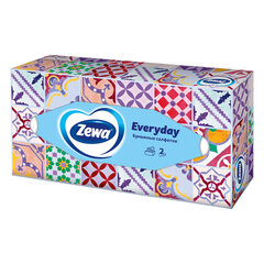 Салфетки косметические 100 штук в картонном боксе, 2-слойные, ZEMMA/ZEWA Everyday, 62861