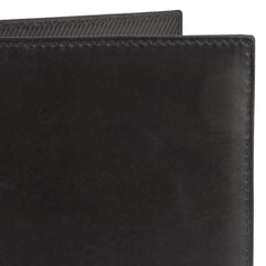 Папка адресная из натуральной кожи без надписи, формат А4, 32&times;25&times;1 см, черная, индивидуальная упаковка, 7-40