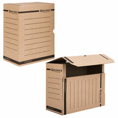 Короб архивный с клапаном А4 (260&times;325 мм), 150 мм, до 1400 листов, плотный, микрогофрокартон, BRAUBERG, 124849