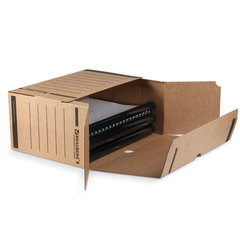 Короб архивный с клапаном А4 (260&times;325 мм), 150 мм, до 1400 листов, плотный, микрогофрокартон, BRAUBERG, 124849
