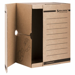 Короб архивный с клапаном А4 (260&times;325 мм), 150 мм, до 1400 листов, плотный, микрогофрокартон, BRAUBERG, 124849