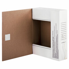 Папка архивная с завязками А4 (325&times;260 мм), 75 мм, до 700 листов, плотная, микрогофрокартон, БЕЛАЯ, BRAUBERG, 124850