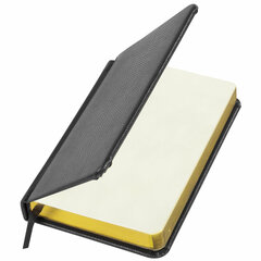 Ежедневник недатированный МАЛЫЙ ФОРМАТ А6, 100&times;150 мм, BRAUBERG &laquo;Iguana&raquo;, кожзам, 160 л., черный, 125104