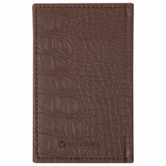 Телефонная книжка МАЛЫЙ ФОРМАТ (80&times;130 мм) А7, BRAUBERG &laquo;Cayman&raquo;, под крокодиловую кожу, 56 л., вырубной алфавит, коричневая, 125135