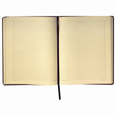 Блокнот БОЛЬШОЙ ФОРМАТ (200&times;252 мм) В5, BRAUBERG &laquo;Income&raquo;, кожзам, 128 л., клетка, черный, 125204