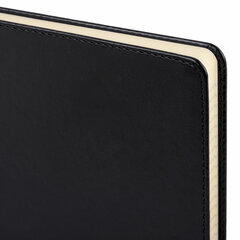 Блокнот БОЛЬШОЙ ФОРМАТ (200&times;252 мм) В5, BRAUBERG &laquo;Income&raquo;, кожзам, 128 л., клетка, черный, 125204