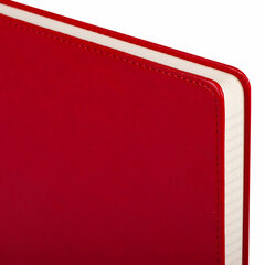 Блокнот БОЛЬШОЙ ФОРМАТ (200&times;252 мм) В5, BRAUBERG &laquo;Income&raquo;, кожзам, 128 л., клетка, красный, 125205