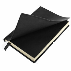 Блокнот МАЛЫЙ ФОРМАТ (100&times;150 мм) А6, BRAUBERG &laquo;Black Jack&raquo;, 128 л., гладкий кожзам, резинка, клетка, черный, 125243