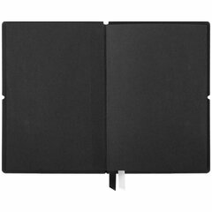 Блокнот МАЛЫЙ ФОРМАТ (100&times;150 мм) А6, BRAUBERG &laquo;Black Jack&raquo;, 128 л., гладкий кожзам, резинка, клетка, черный, 125243