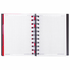 Блокнот МАЛЫЙ ФОРМАТ А6 105&times;148 мм, 150 л., гребень, пластик, клетка, BRAUBERG, &laquo;Black Jack&raquo;, 125388