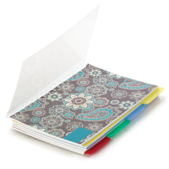 Блокнот МАЛЫЙ ФОРМАТ А6 115&times;152 мм, 150 л., гребень, пластик, клетка, BRAUBERG, &laquo;Кружево&raquo;, 125389