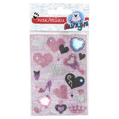 Наклейки &laquo;Хрустальные сердца&raquo;, с европодвесом, ЛИПУНЯ, АССОРТИ