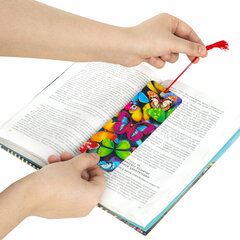 Закладка для книг с линейкой 3D-ОБЪЕМНАЯ BRAUBERG, &laquo;Бабочки&raquo;, с декоративным шнурком, 125748