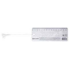 Закладка для книг с линейкой 3D-ОБЪЕМНАЯ BRAUBERG, &laquo;Белый тигр&raquo;, с декоративным шнурком, 125754