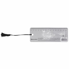 Закладка для книг с линейкой 3D-ОБЪЕМНАЯ BRAUBERG, &laquo;Волк&raquo;, с декоративным шнурком, 125756