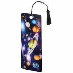 Закладка для книг с линейкой 3D-ОБЪЕМНАЯ BRAUBERG, &laquo;Вселенная&raquo;, с декоративным шнурком, 125757