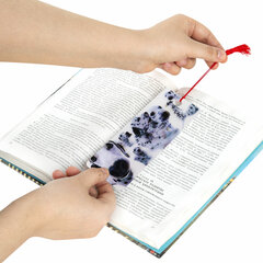 Закладка для книг с линейкой 3D-ОБЪЕМНАЯ BRAUBERG, &laquo;Далматинцы&raquo;, с декоративным шнурком, 125758