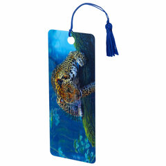 Закладка для книг с линейкой 3D-ОБЪЕМНАЯ BRAUBERG, &laquo;Леопард&raquo;, с декоративным шнурком, 125766