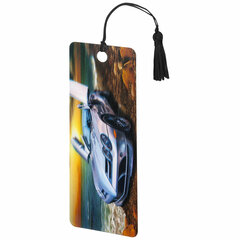 Закладка для книг с линейкой 3D-ОБЪЕМНАЯ BRAUBERG, &laquo;Мерседес&raquo;, с декоративным шнурком, 125768