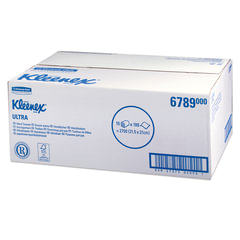 Полотенца бумажные 186 шт., KIMBERLY-CLARK Kleenex, КОМПЛЕКТ 15 шт., Ultra, 2-х слойные, белые, 21х21,5 см, Interfold