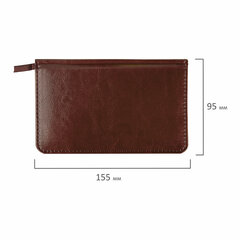 Еженедельник недатированный МАЛЫЙ ФОРМАТ 95&times;155 мм А6 BRAUBERG &laquo;Imperial&raquo; под кожу, 64 л., коричневый, 126185