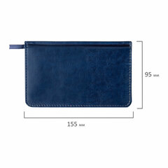 Еженедельник недатированный МАЛЫЙ ФОРМАТ 95&times;155 мм А6 BRAUBERG &laquo;Imperial&raquo; под кожу, 64 л., темно-синий, 126186