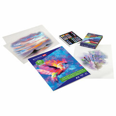 Бумага для пастели БОЛЬШАЯ А3, 20 л., 200г/<wbr/>м<sup>2</sup>, слоновая кость ГОЗНАК 200 г/<wbr/>м<sup>2</sup>, тиснение Холст, BRAUBERG ART, 126305