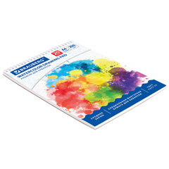 Альбом для акварели А4 20 л., бумага 200 г/<wbr/>м<sup>2</sup>, гребень, твердая подложка, BRAUBERG, &laquo;Краски&raquo;, 126308