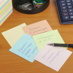 Блок для записей STAFF непроклеенный, куб 9&times;9&times;9 см, цветной, чередование с белым, 126367