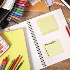 Блок самоклеящийся (стикеры), STAFF, 76&times;76 мм, 100 листов, желтый, 126496