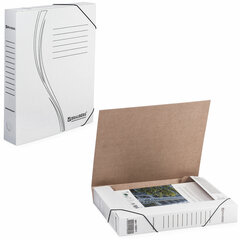 Папка архивная с резинкой А4 (325&times;250 мм), 45 мм, до 400 листов, плотная, микрогофрокартон, БЕЛАЯ, BRAUBERG, 126511