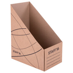 Лоток вертикальный для бумаг (250&times;320 мм), увеличенная ширина 150 мм, до 1400 листов, микрогофрокартон, STAFF, БУРЫЙ, 126515