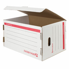 Короб архивный (306&times;525&times;338 мм), гофрокартон, белый, BRAUBERG, 126522