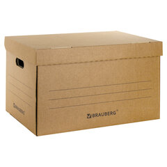 Короб архивный &laquo;Делопроизводство&raquo; (325&times;480&times;295 мм), с крышкой, гофрокартон, BRAUBERG, 126523