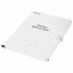 Папка для бумаг с завязками картонная STAFF, гарантированная плотность 220 г/<wbr/>м<sup>2</sup>, до 200 л., 126525